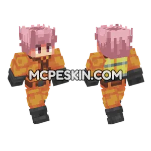 Pink Haired Girl Minecraft Bedrock skin