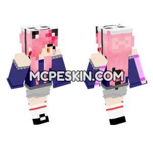 Pink Haired Schoolgirl