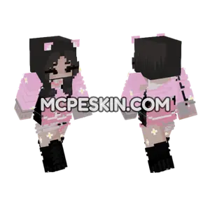 Pink Panda Outfit Minecraft Bedrock skin