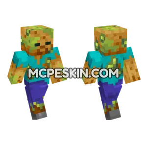 Poisonous Potato Zombie Minecraft Bedrock skin
