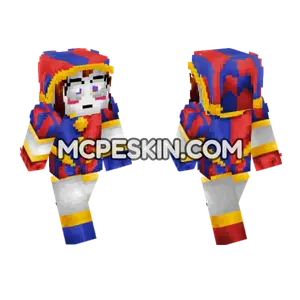 Pomni The Amazing Digital Circus Minecraft Bedrock skin