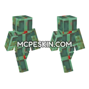 Powered Weathered Copper Bulb Minecraft Bedrock skin
