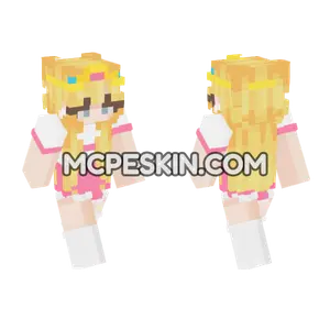 Princess Peach Skin Minecraft Bedrock skin
