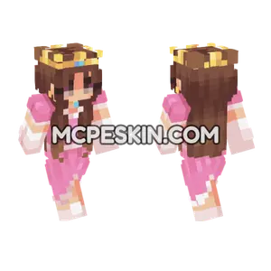 Princess Peach Skin Minecraft Bedrock skin