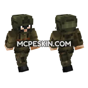 Private Military Operator V18 Minecraft Bedrock skin