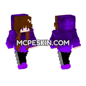 Purple Minecraft Bedrock skin