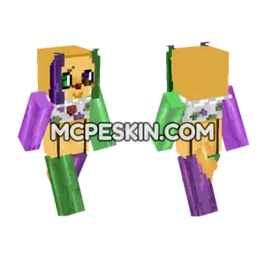 Purple and Green Candle Character