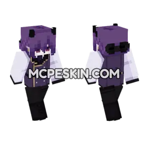 Purple Demon Outfit Minecraft Bedrock skin