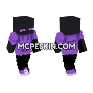Purple Enderman Minecraft Bedrock skin