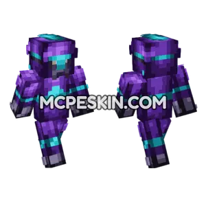 Purple Epic Knight Minecraft Bedrock skin