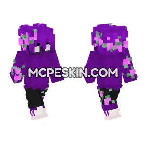 Purple Floral Skin Minecraft Bedrock skin