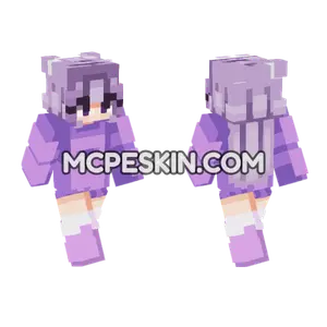 Purple Girl Minecraft Bedrock skin