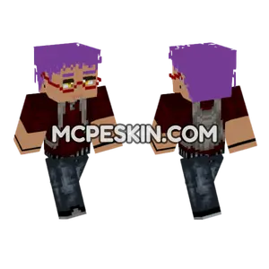 Purple Haired Noble Minecraft Bedrock skin