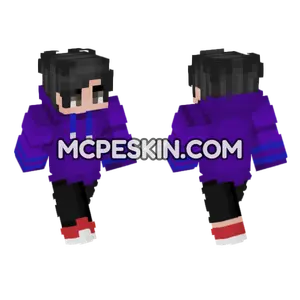 Purple Hoodie Boy Minecraft Bedrock skin