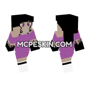 Purple Hoodie Character Minecraft Bedrock skin