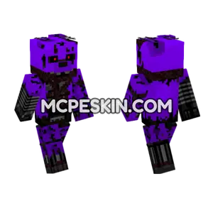 Purple Ignited FNAF Guy Minecraft Bedrock skin