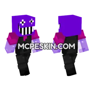 Purple Jester Outfit Minecraft Bedrock skin