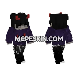 Purple Nightmare Skin 2 Minecraft Bedrock skin