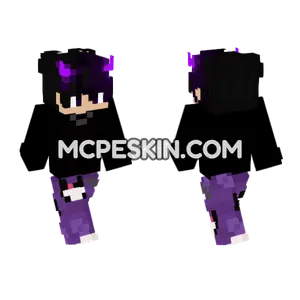 Purple Nightmare Skin 4 Minecraft Bedrock skin