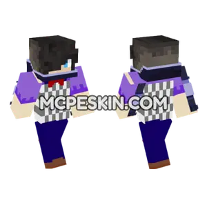 Purple Plaid Schoolgirl Outfit