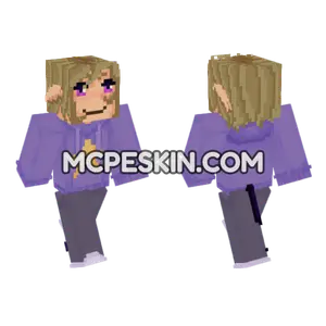 Purple Star Hoodie Girl