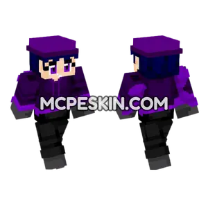 Purple Witch Hat Minecraft Bedrock skin