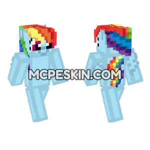 Rainbow Dash Minecraft Bedrock skin