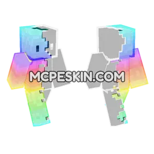 Rainbow Gradient Skin Minecraft Bedrock skin
