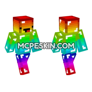 Rainbow Speky Minecraft Bedrock skin