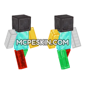 Rare Block Outfit Minecraft Bedrock skin
