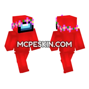 Red Among Us Skin Minecraft Bedrock skin