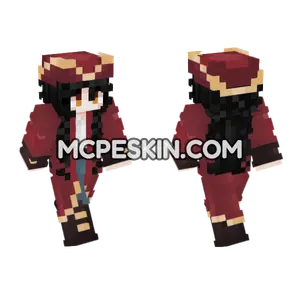 Red And Black Outfit Minecraft Bedrock skin