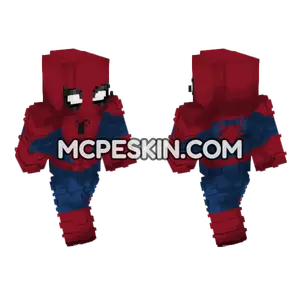 Red And Blue Spider Suit Minecraft Bedrock skin
