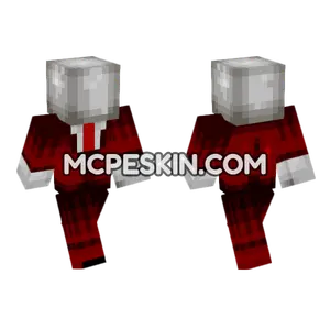 Red And Grey Suit Minecraft Bedrock skin