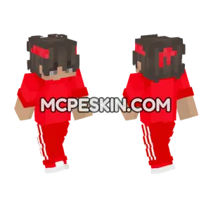 Red And White Outfit Minecraft Bedrock skin