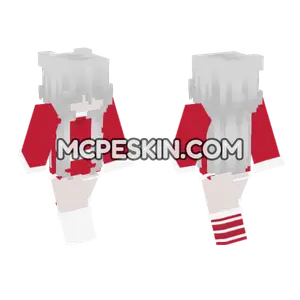 Red and White School Uniform