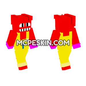 Red and Yellow Cartoon Character