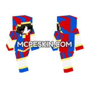 Red Blue Jester Outfit