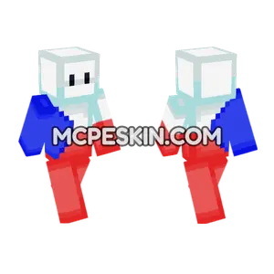 Red Blue Racer Minecraft Bedrock skin