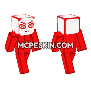 Red Brick Figure Minecraft Bedrock skin