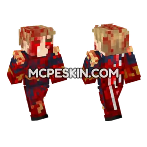 Red Chaos Hero Minecraft Bedrock skin
