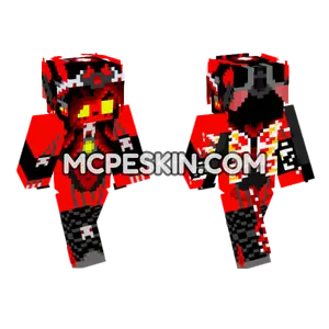 Red Demon Armor Minecraft Bedrock skin