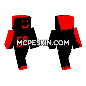 Red Glitch Man Minecraft Bedrock skin