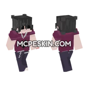 Red Heart Necklace Skin Minecraft Bedrock skin