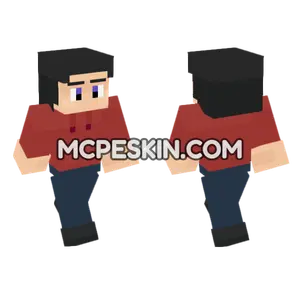 Red Hoodie Dude Minecraft Bedrock skin