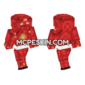 Red Ninja Ranger Minecraft Bedrock skin
