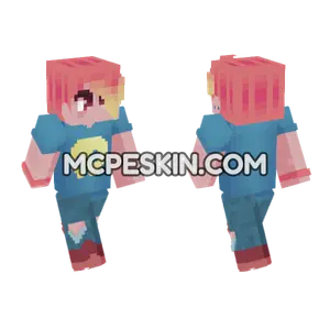 Red Pink Hair Boy