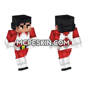 Red Ranger Jason Minecraft Bedrock skin
