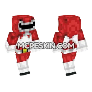 Red Ranger Suit Minecraft Bedrock skin