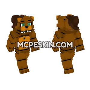 Retro Golden Freddy Brown Hat Minecraft Bedrock skin